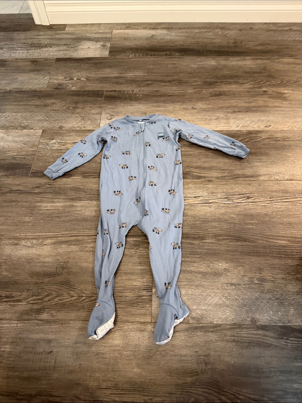 Pekkle Light Blue Baby Footed One-Piece Pajama